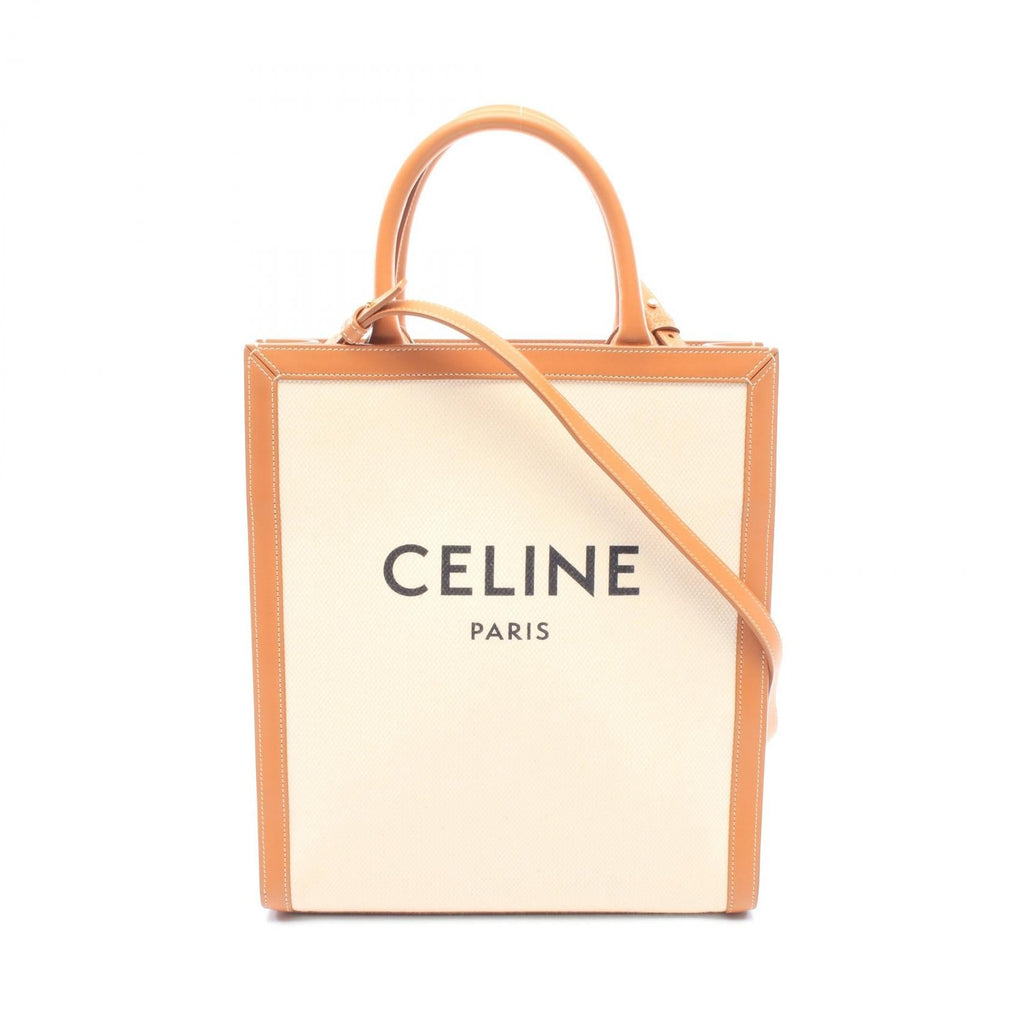CELINE Vertical Cabas · Canvas & Leather
