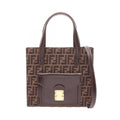 Fendi Zucca · Canvas Leather · Shoulder Tote