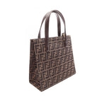 Fendi Zucca · Canvas Leather · Shoulder Tote