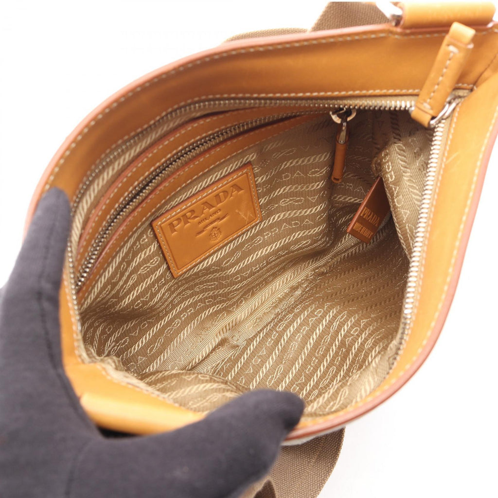 Prada Logo Jacquard · Canvas Leather