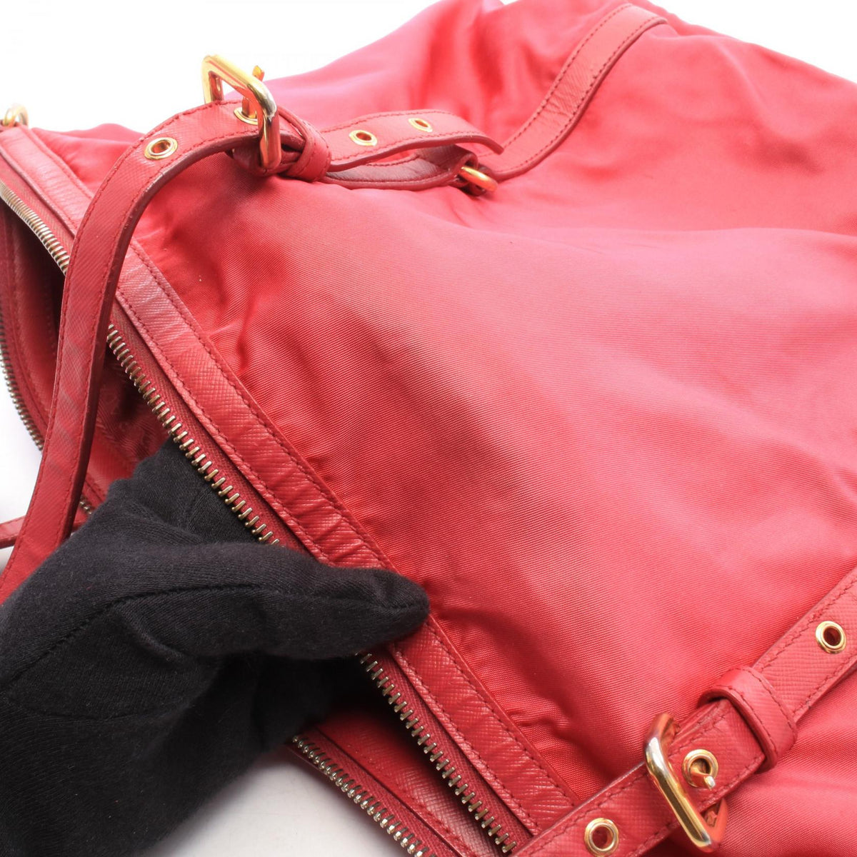 Prada Nylon Leather Tote