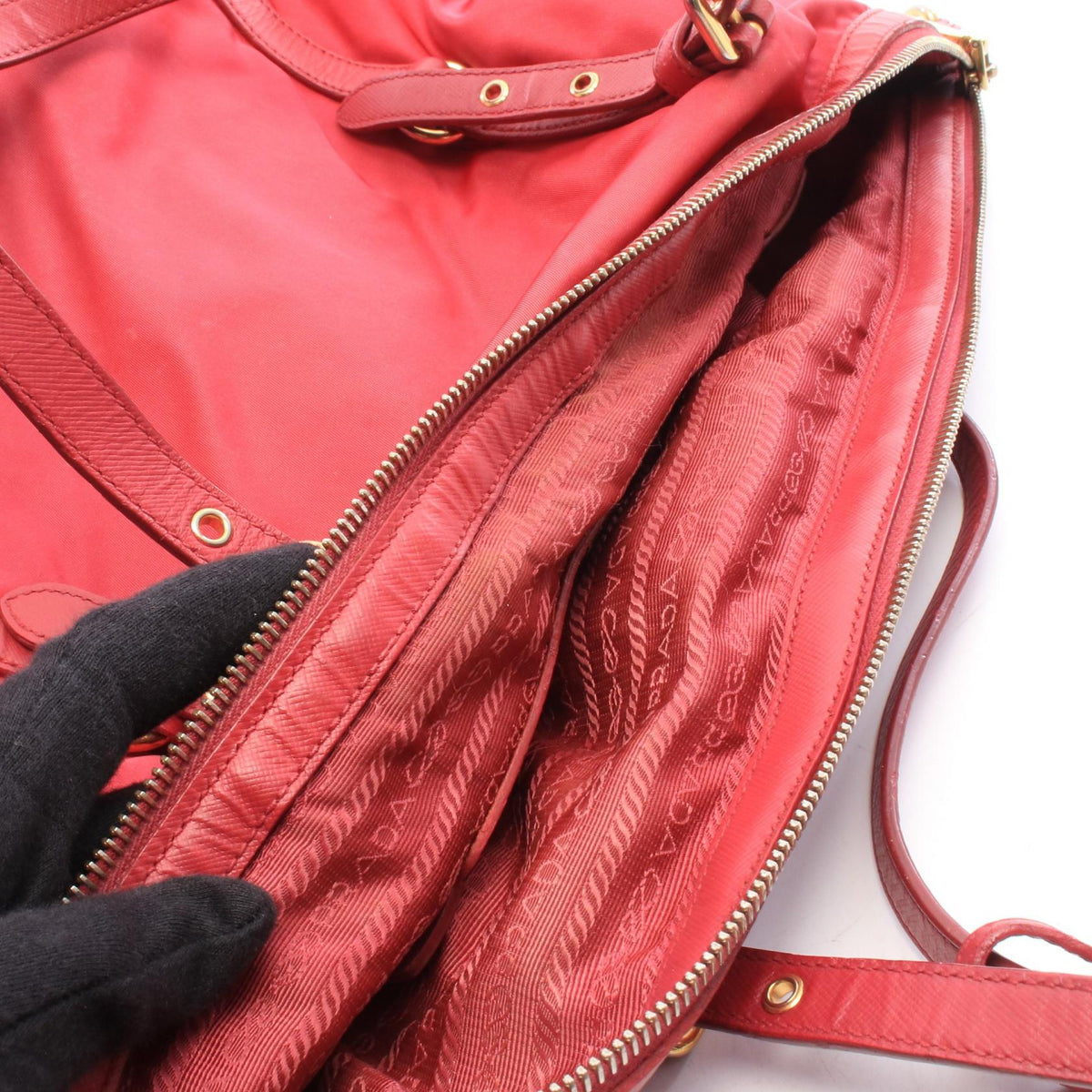 Prada Nylon Leather Tote