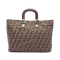 Fendi Zucca · Canvas Leather Tote
