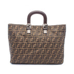 Fendi Zucca · Canvas Leather Tote