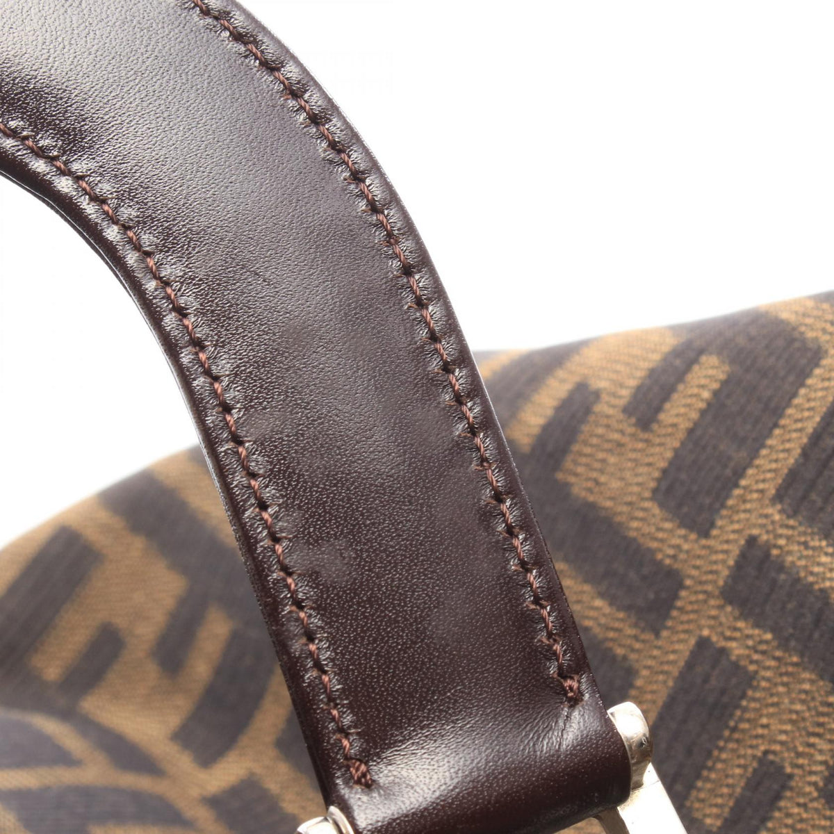 Fendi Zucca · Canvas Leather Tote
