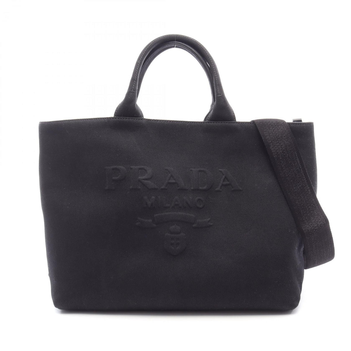 PRADA Canapa Drill Tote · Canvas