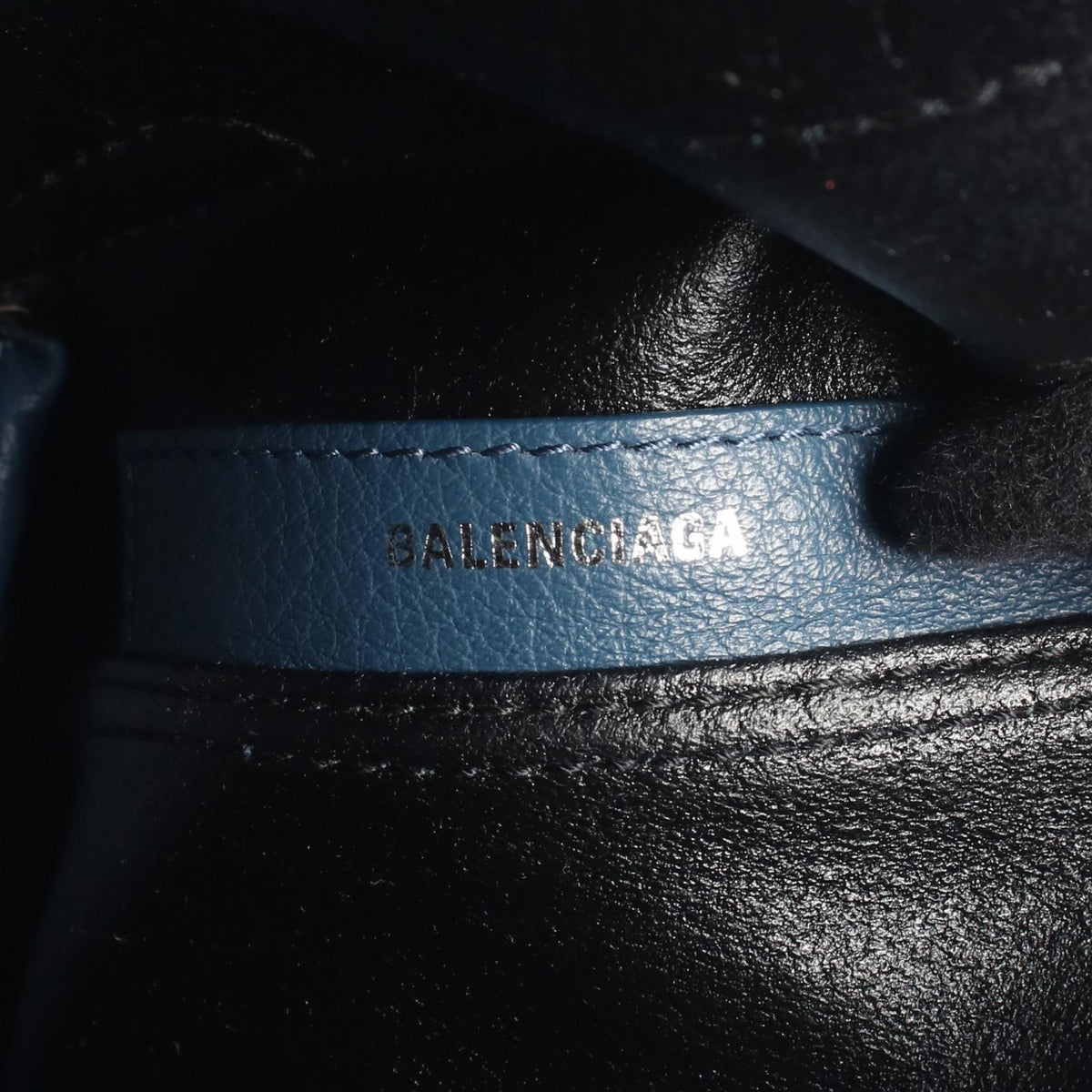 Balenciaga Navy Cabas XS · Leather