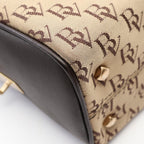 Bottega Veneta Canvas Leather Handbag