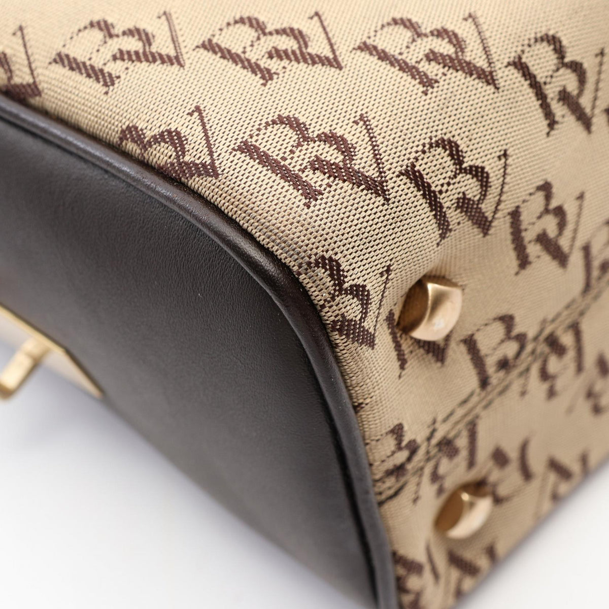 Bottega Veneta Canvas Leather Handbag