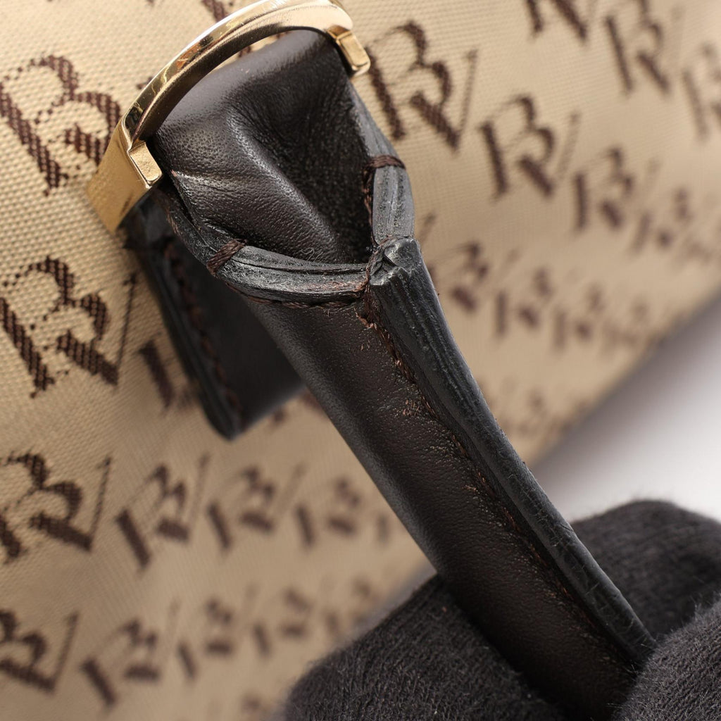 Bottega Veneta Canvas Leather Handbag