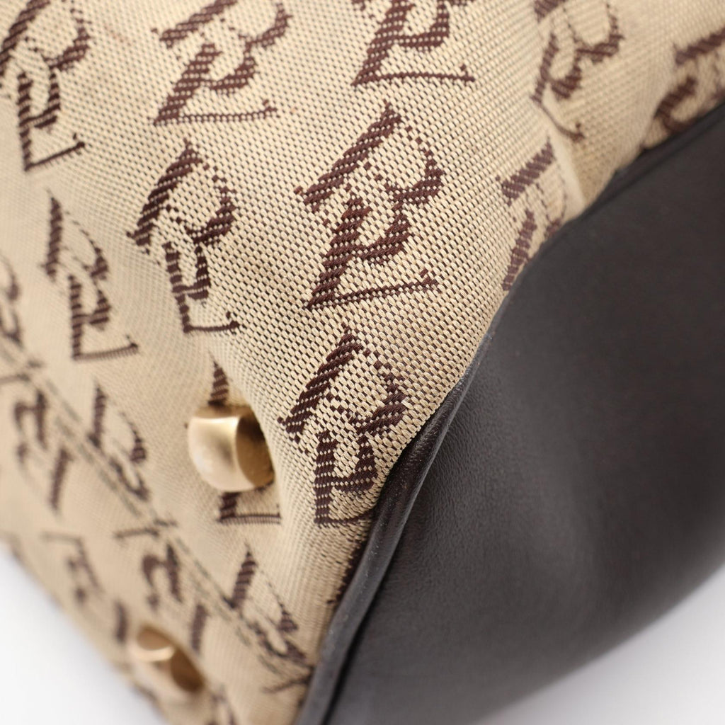 Bottega Veneta Canvas Leather Handbag