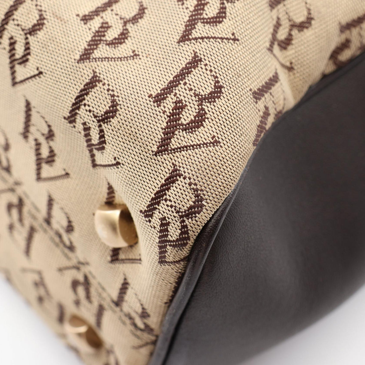 Bottega Veneta Canvas Leather Handbag