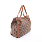 Fendi Zucchino · Canvas Leather Tote