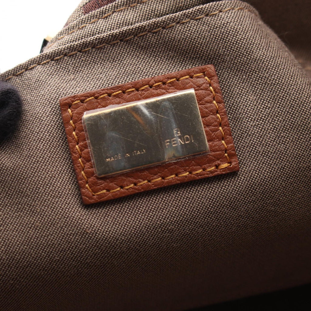 Fendi Zucchino · Canvas Leather Tote