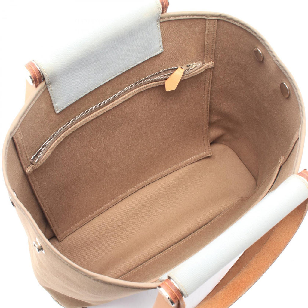 Hermès Kabak PM · Toile Officier · Étoupe