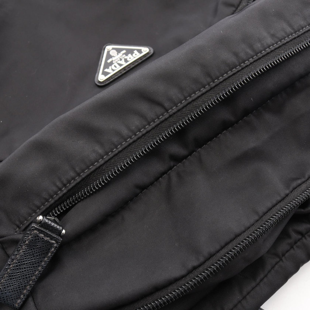 PRADA Re-Nylon · Saffiano Leather Rucksack