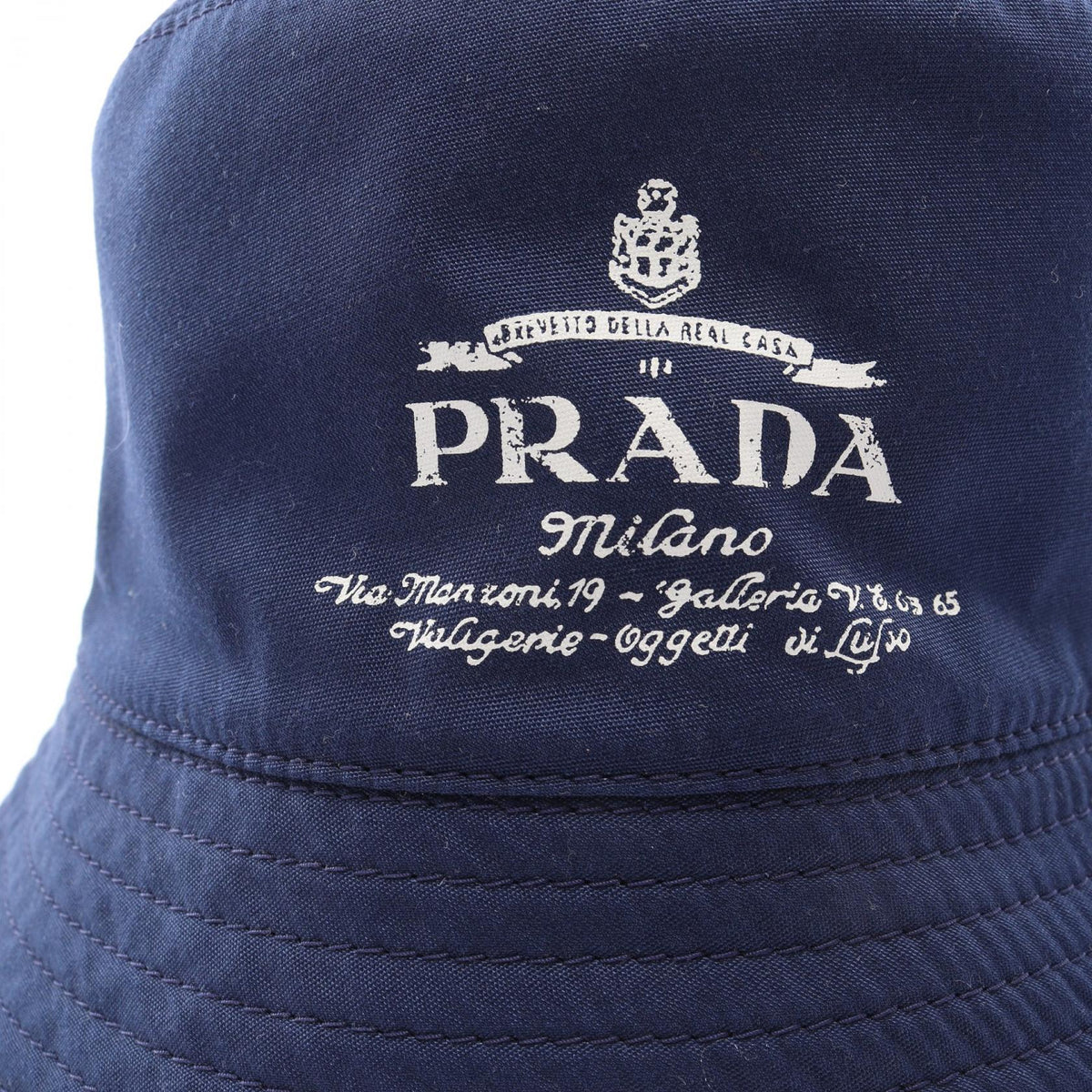 Prada Logo Print Bucket Hat · Cotton