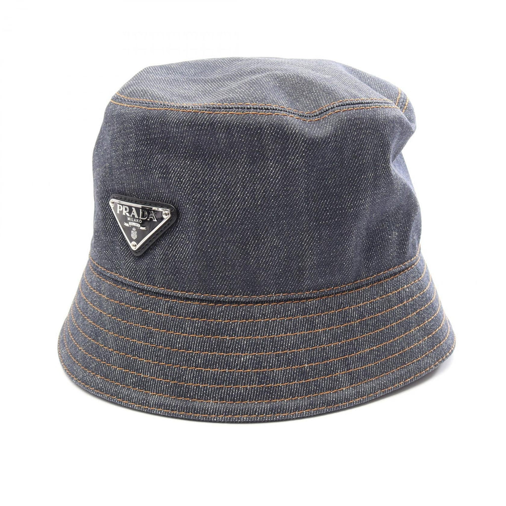 Prada Triangle Logo · Denim Bucket Hat