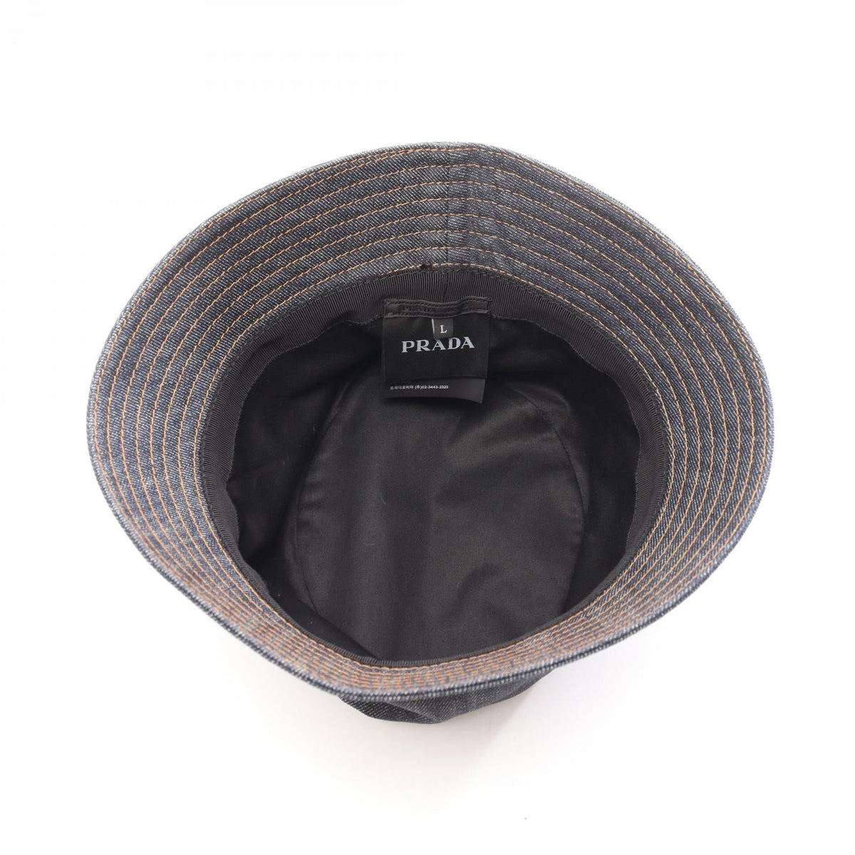 Prada Triangle Logo · Denim Bucket Hat