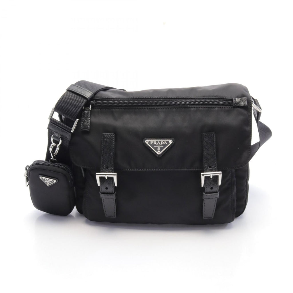 Prada Vela · Nylon Saffiano Shoulder Bag