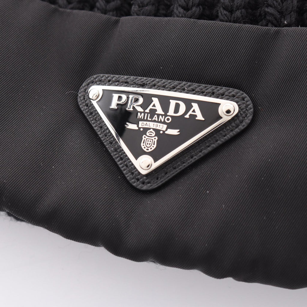 Prada Re-Nylon · Triangle Logo Knit Cap