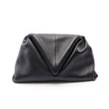 Bottega Veneta Triangle Flap · Leather Clutch