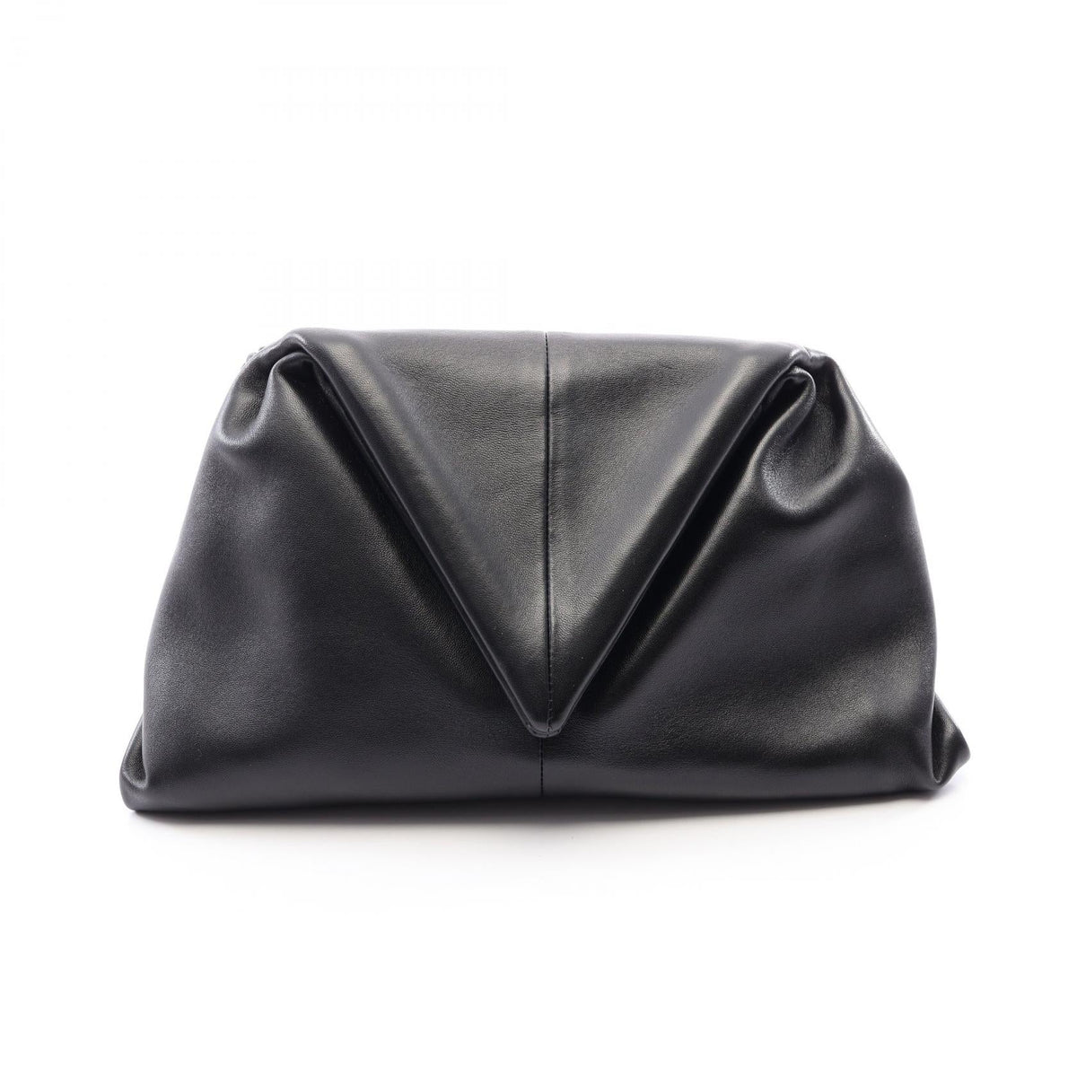Bottega Veneta Triangle Flap · Leather Clutch