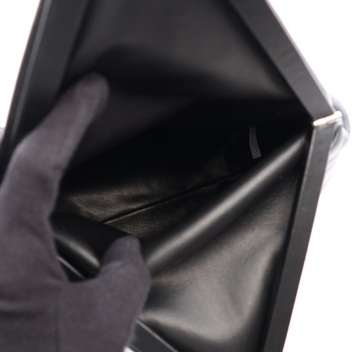 Bottega Veneta Triangle Flap · Leather Clutch