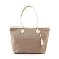 Prada Logo Jacquard · Canvas & Leather Tote