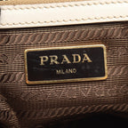 Prada Logo Jacquard · Canvas & Leather Tote