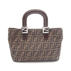 Fendi Zucca · Canvas Leather Tote