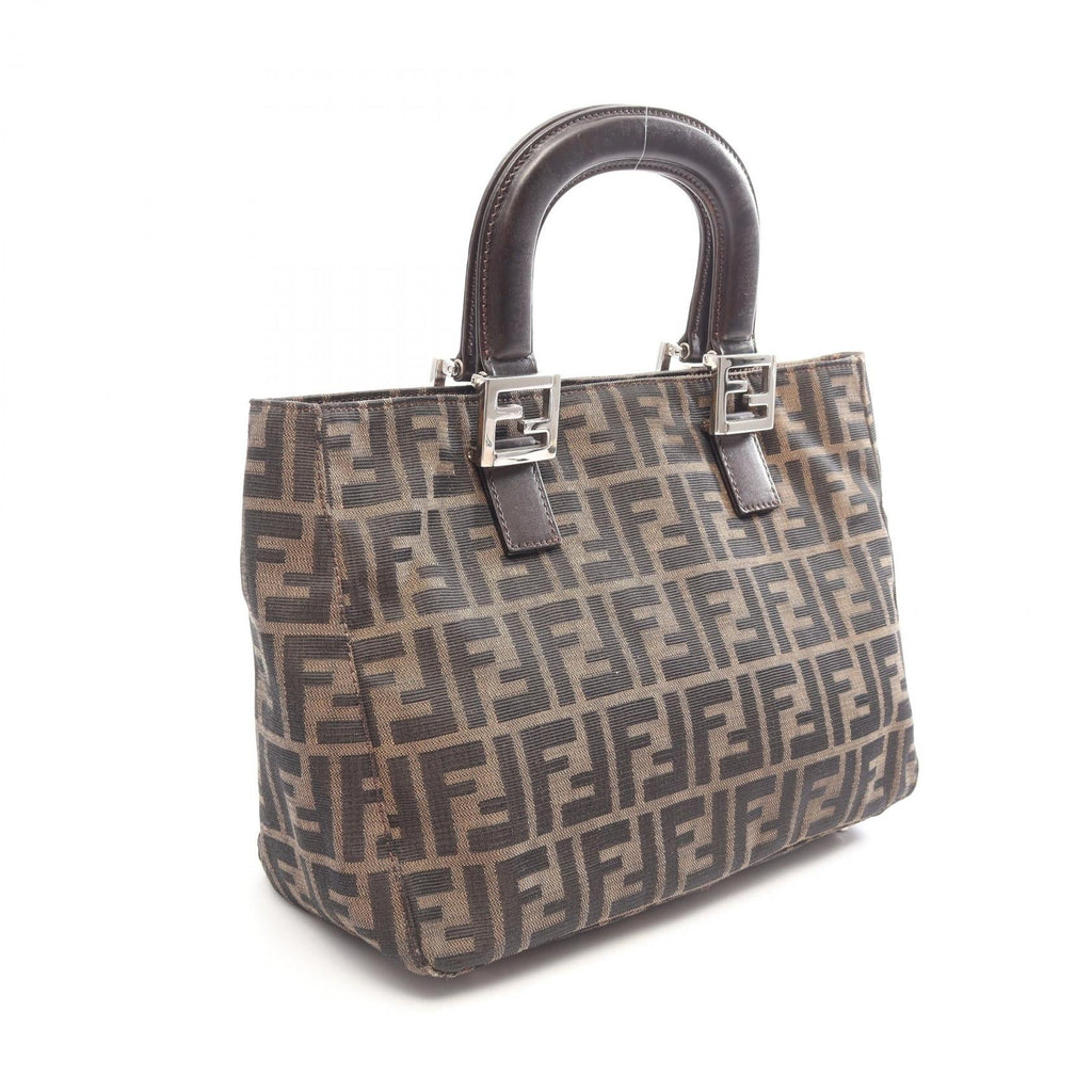 Fendi Zucca · Canvas Leather Tote