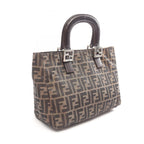 Fendi Zucca · Canvas Leather Tote