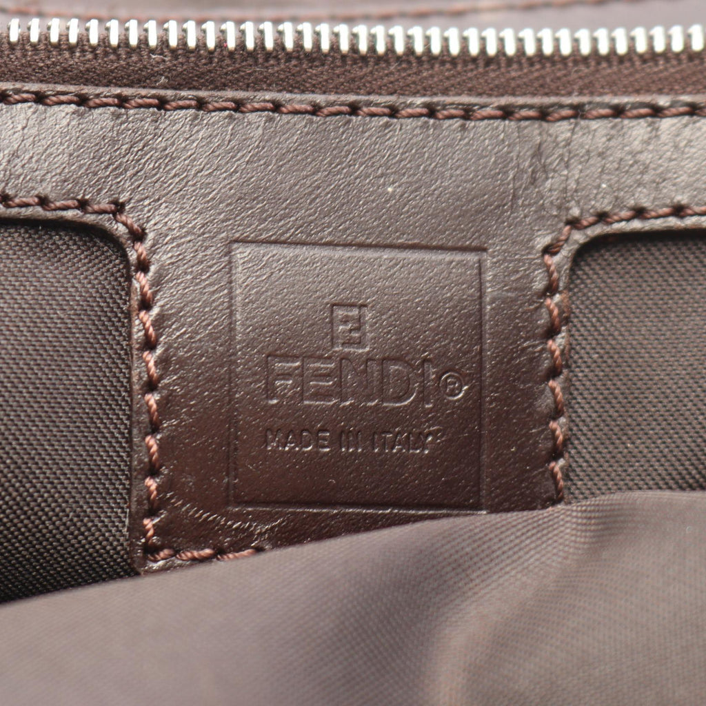 Fendi Zucca · Canvas Leather Tote