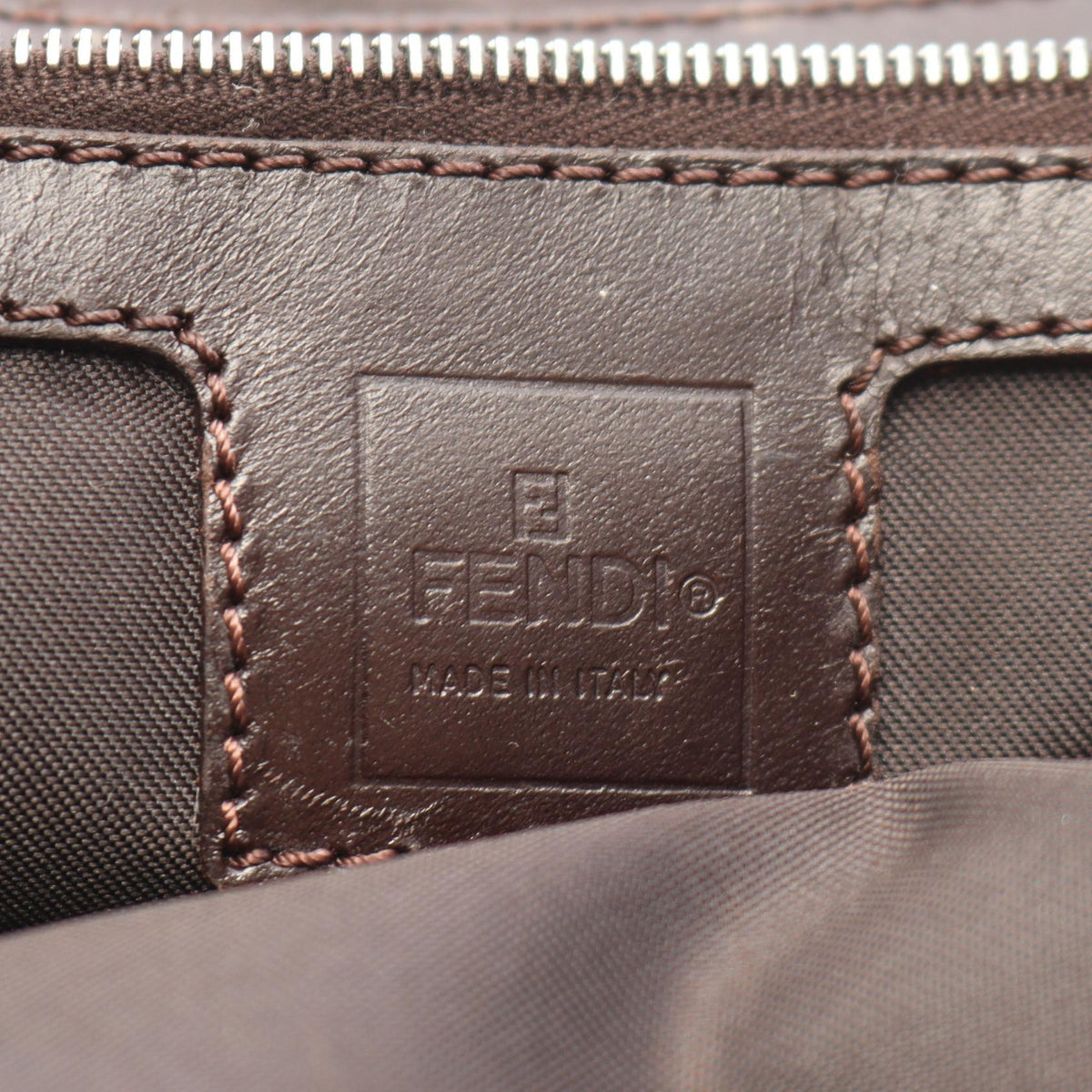 Fendi Zucca · Canvas Leather Tote
