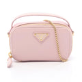 Prada Saffiano · Triangle Logo Mini Pouch