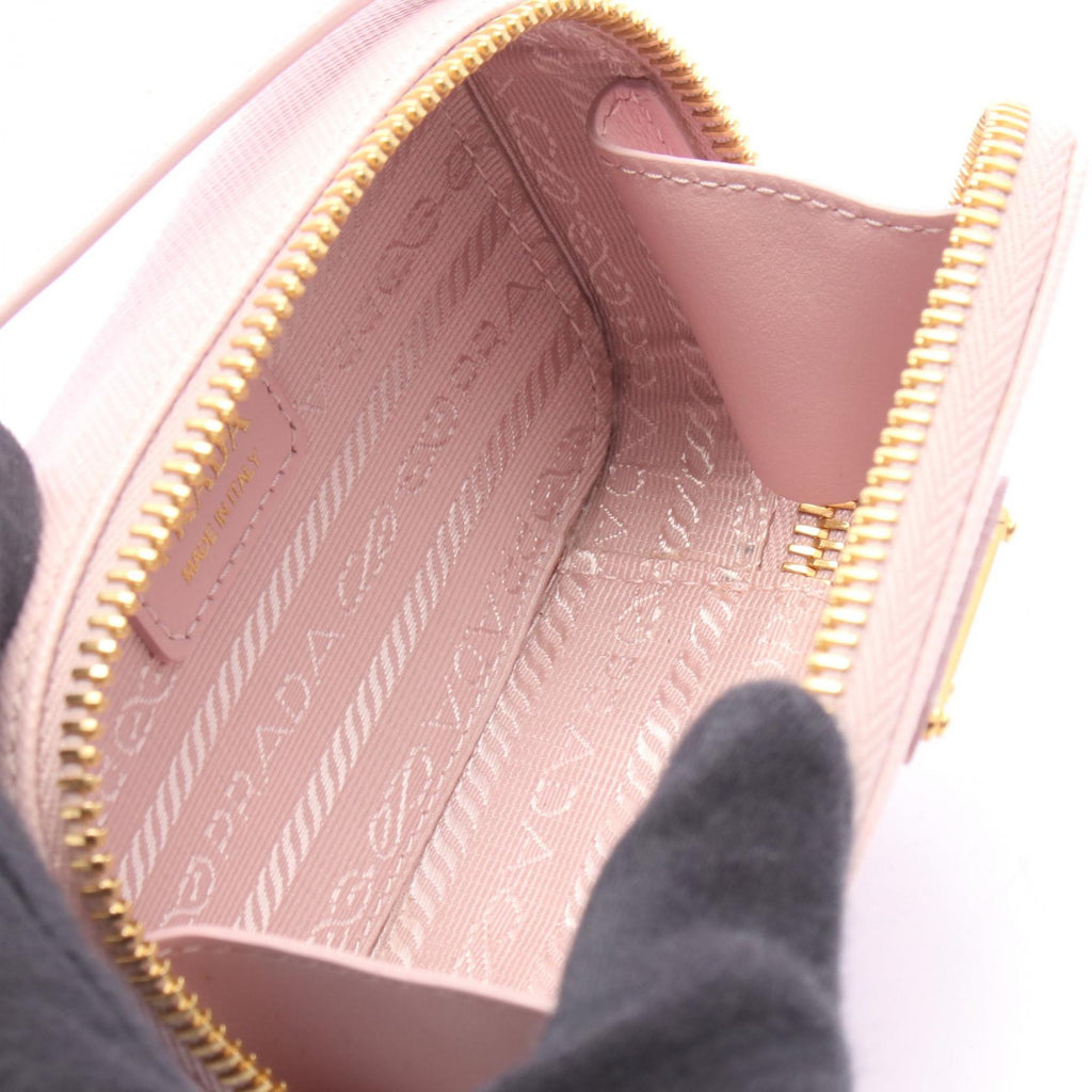 Prada Saffiano · Triangle Logo Mini Pouch