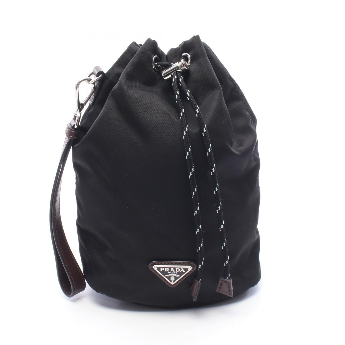 Prada Triangle Logo · Nylon & Leather Pouch