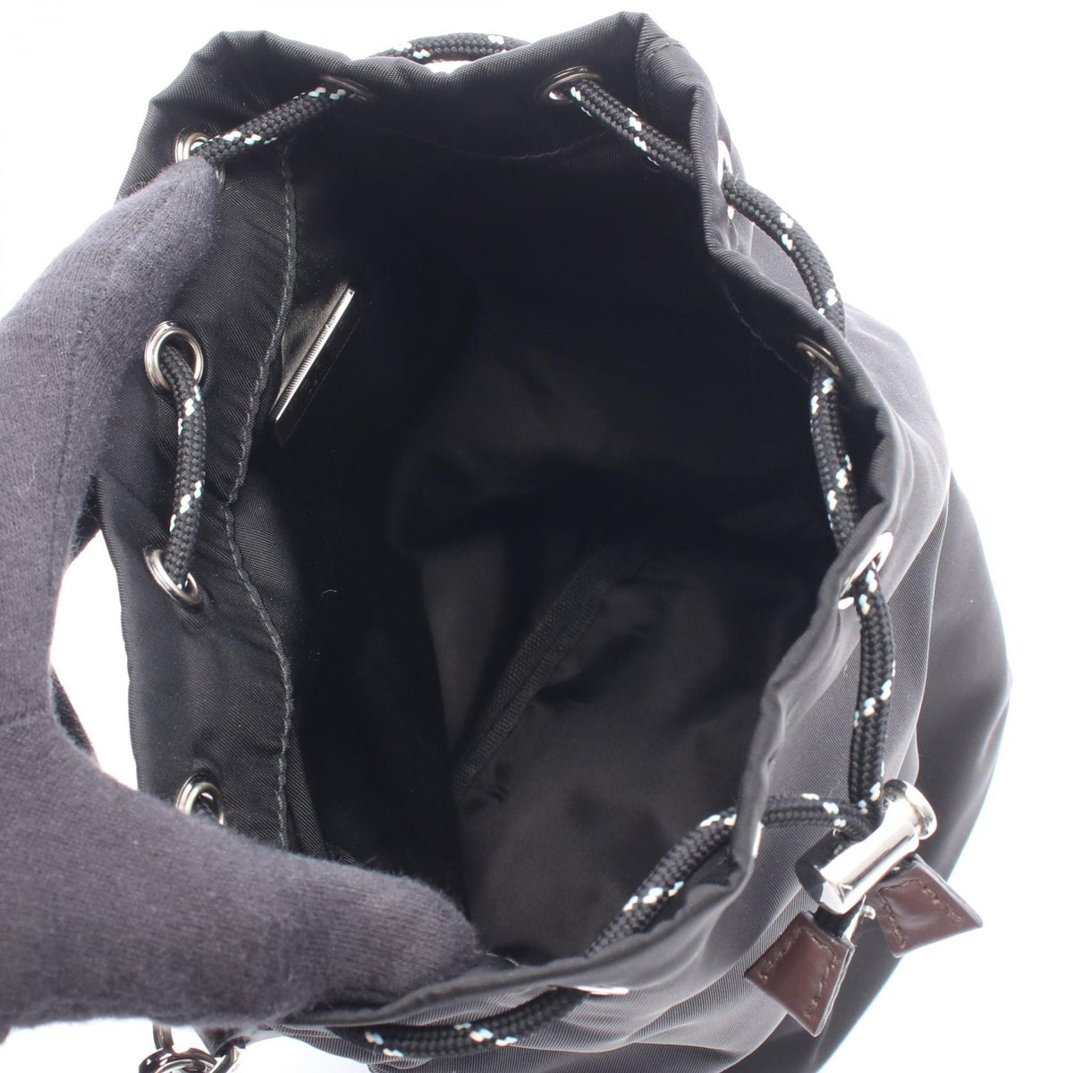 Prada Triangle Logo · Nylon & Leather Pouch