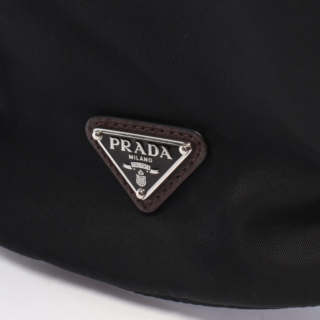 Prada Triangle Logo · Nylon & Leather Pouch