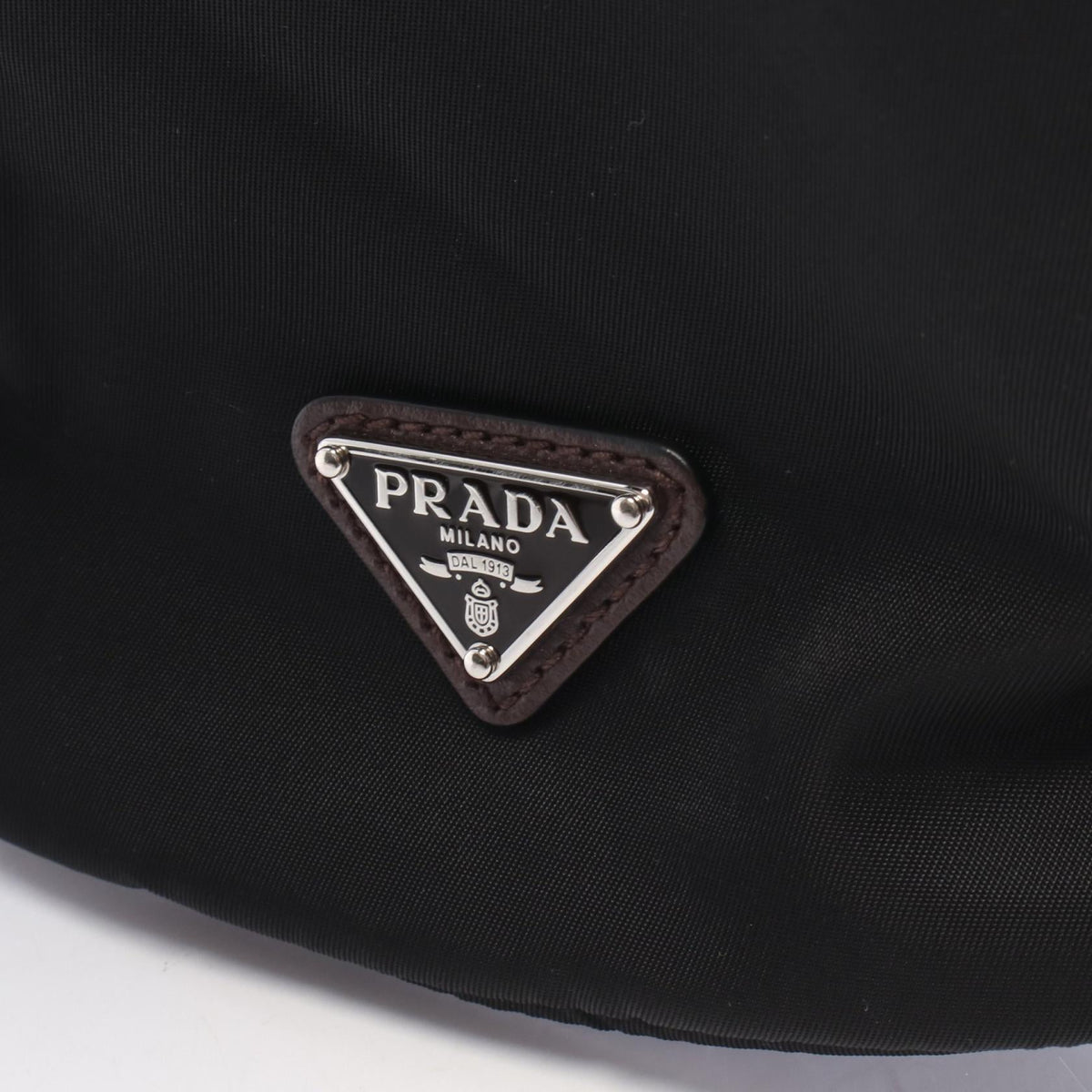 Prada Triangle Logo · Nylon & Leather Pouch