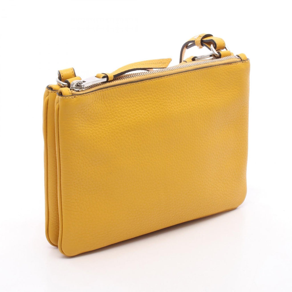 Prada Metal Logo Shoulder Bag · Leather