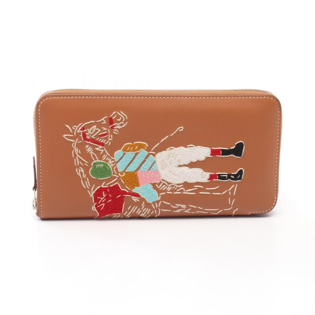 Hermès Azap Long · Embroidered Vaux Swift