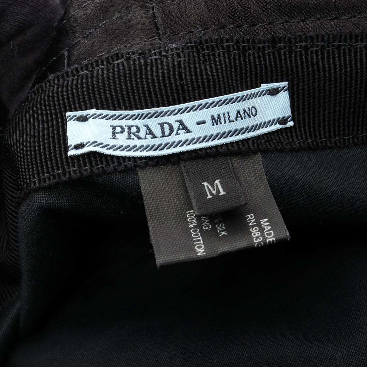 Prada Triangle Logo · Silk Bucket Hat