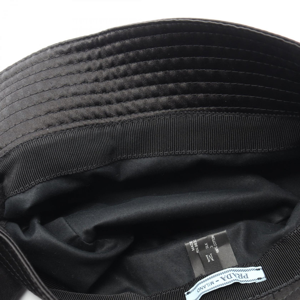 Prada Triangle Logo · Silk Bucket Hat
