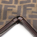 FENDI Zucca · Canvas & Leather Shoulder Bag
