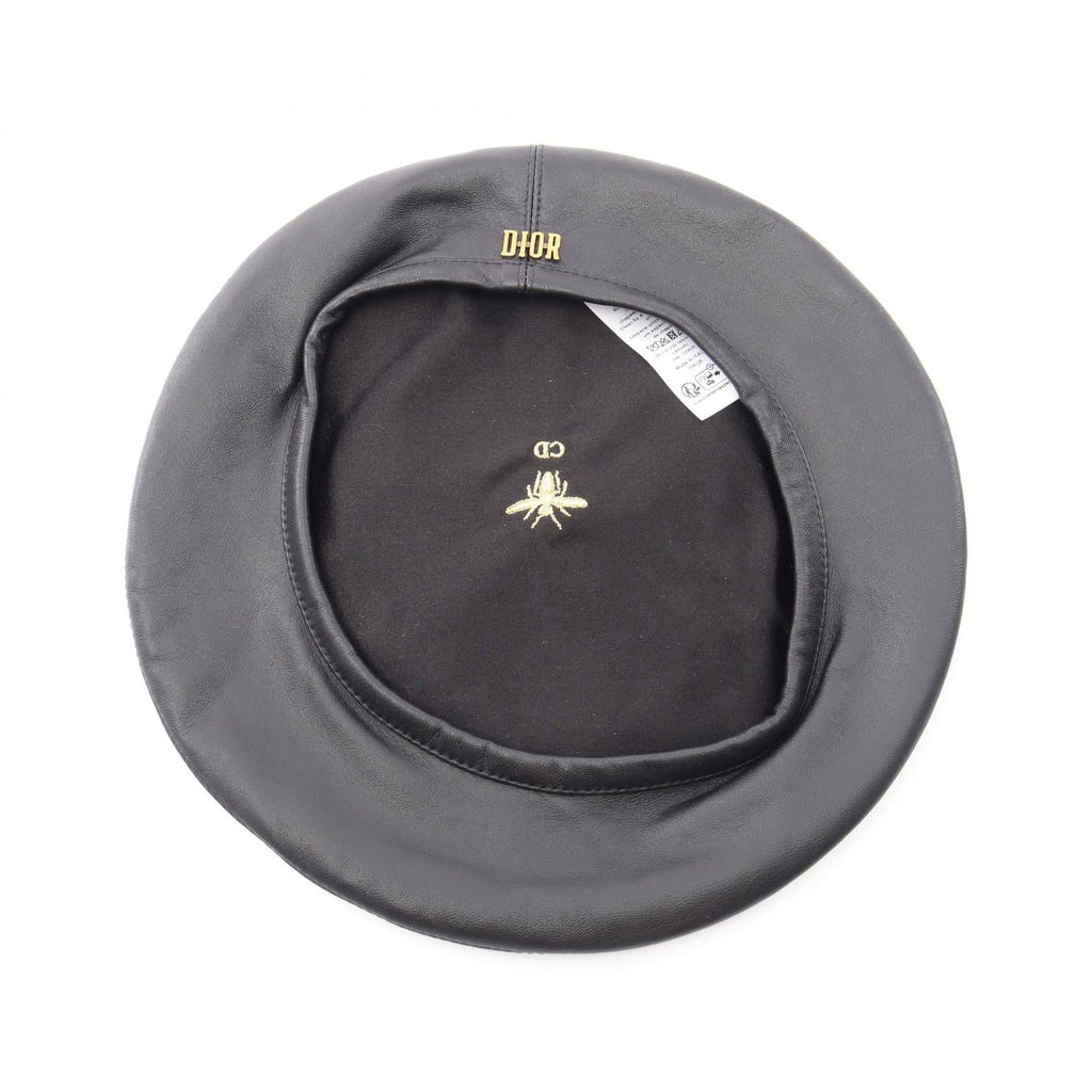 Dior D-Dream · Metal Logo Beret · Leather