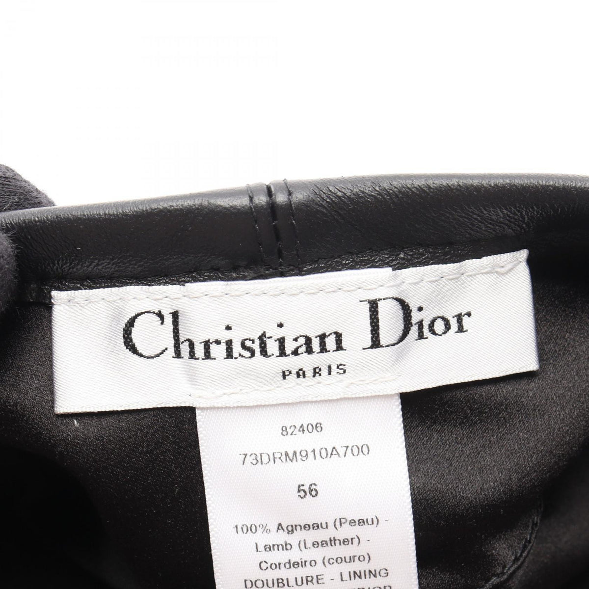Dior D-Dream · Metal Logo Beret · Leather