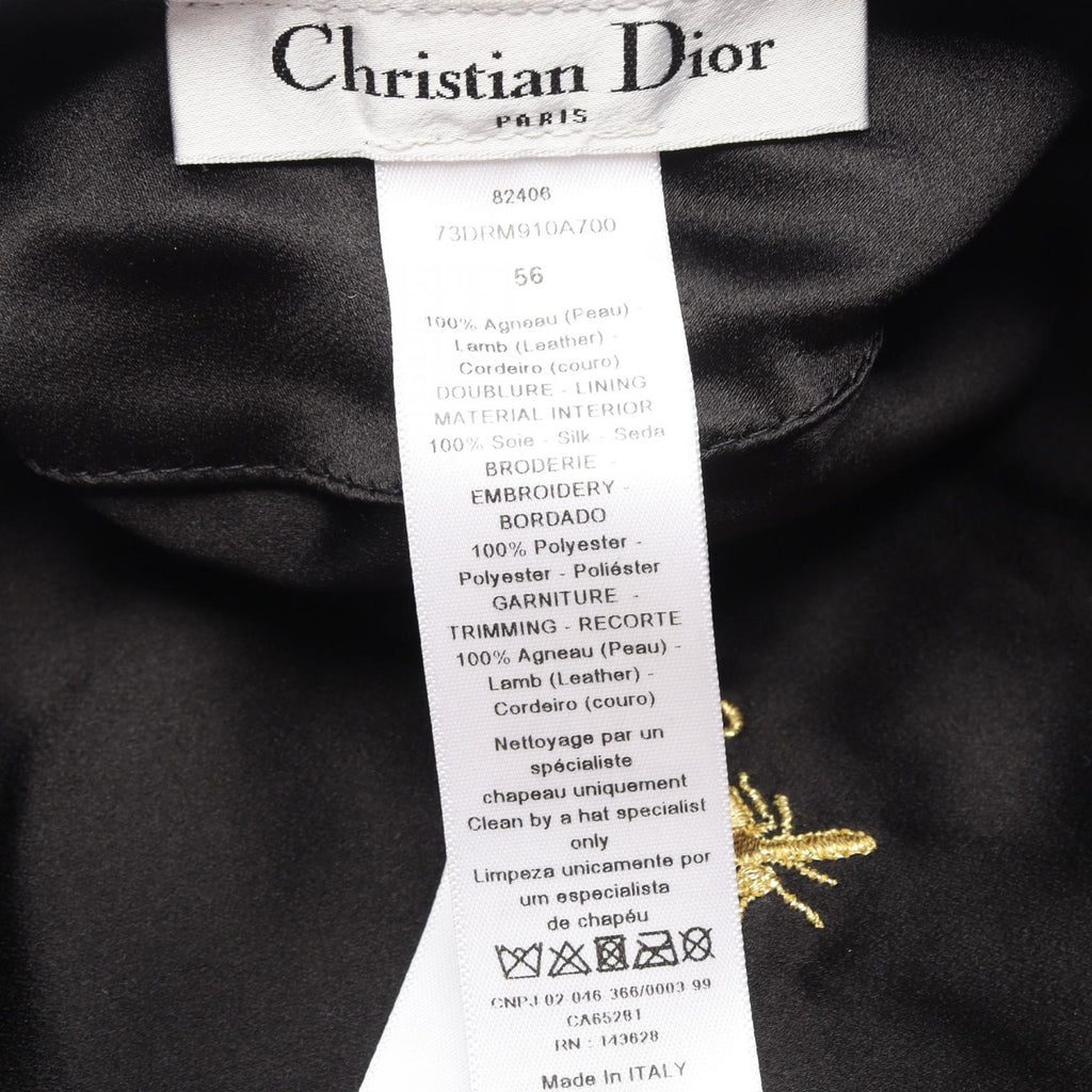 Dior D-Dream · Metal Logo Beret · Leather