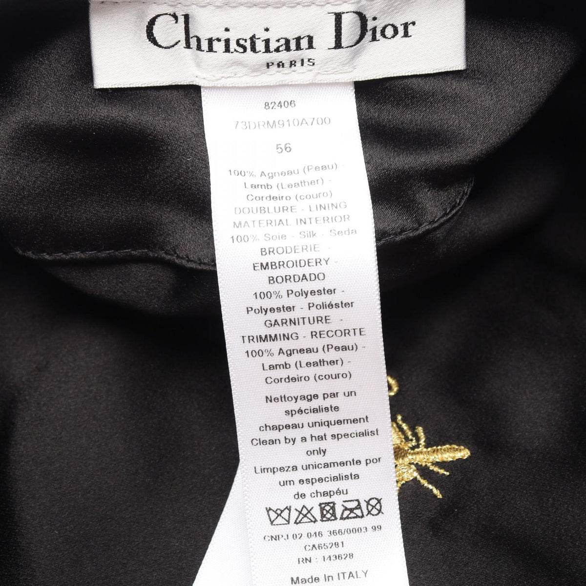 Dior D-Dream · Metal Logo Beret · Leather